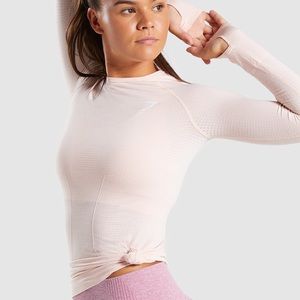Vital seamless ballet pink long sleeve top